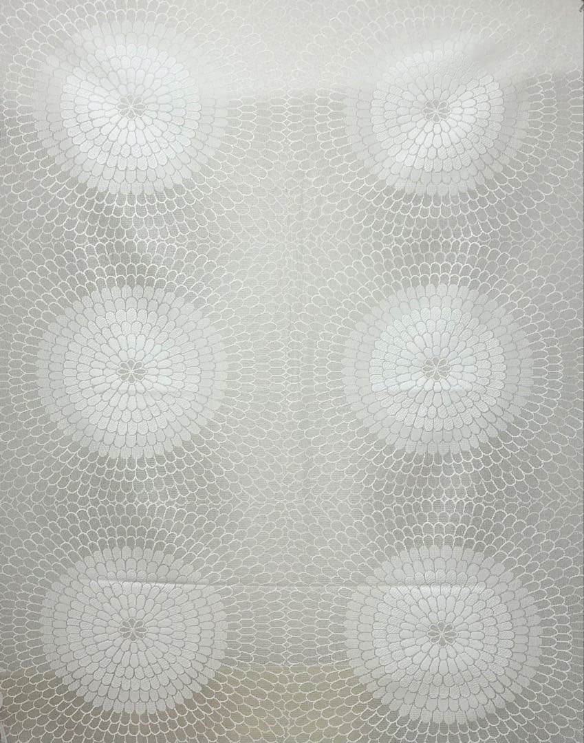 当時物 昭和レトロ 和柄 菊 レースカーテン生地 5m まとめ売り 切売可