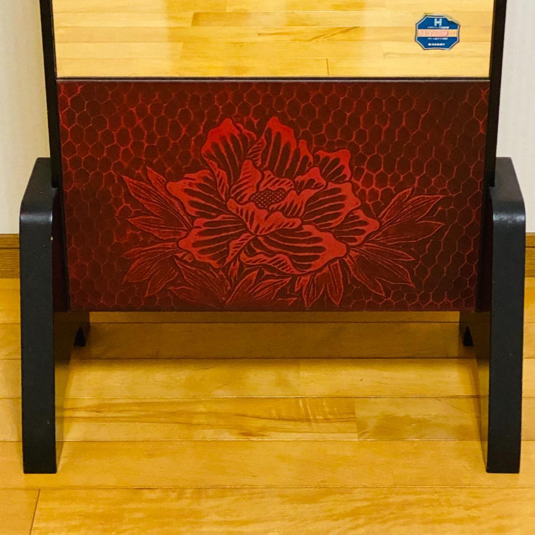 鎌倉彫 姿見 日本板硝子 メタルバック高級鏡 ハイミラー ドレッサー 着付け