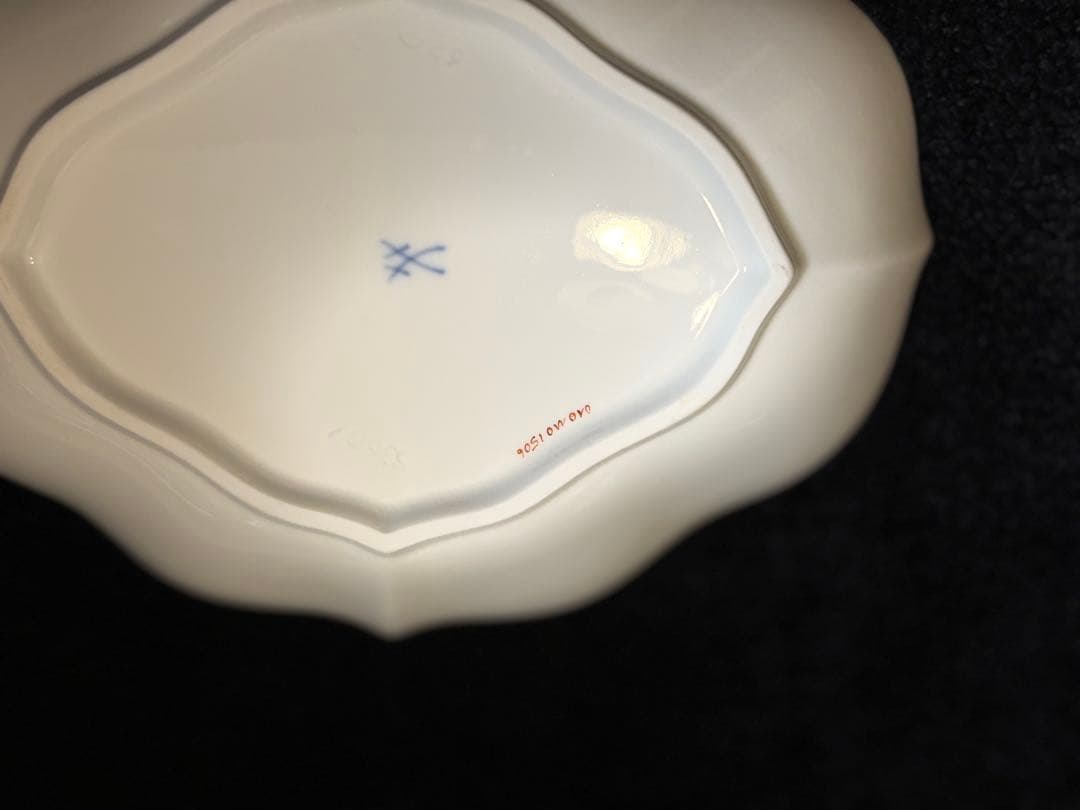 マイセン小花散らし金縁小皿2枚セット