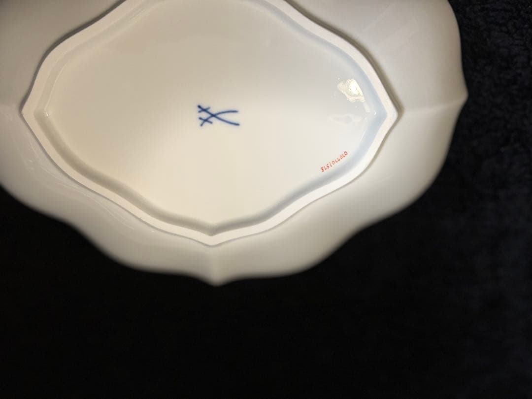 マイセン小花散らし金縁小皿2枚セット