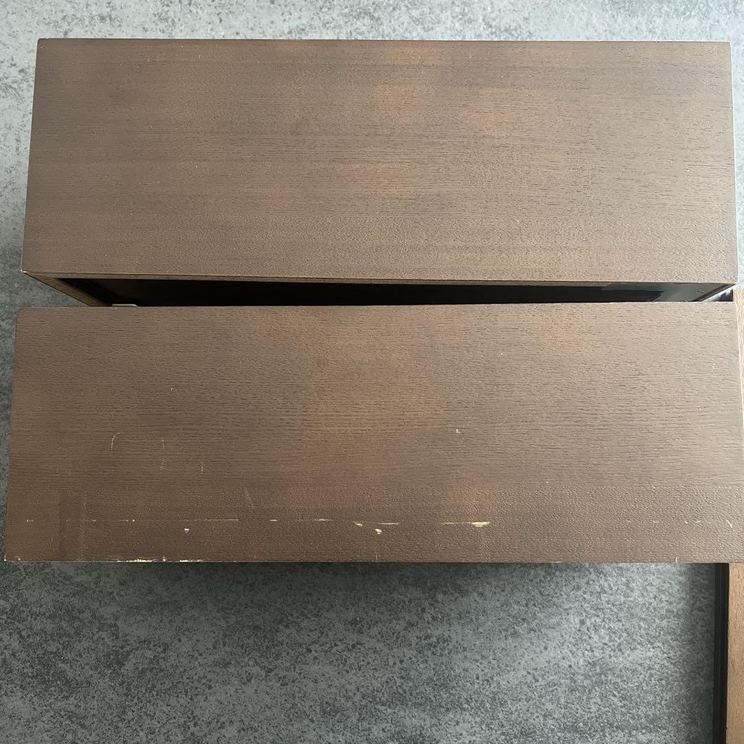 【無印良品】壁に付けられる家具箱 オーク 3点セット44cm 2つと3連ハンガー