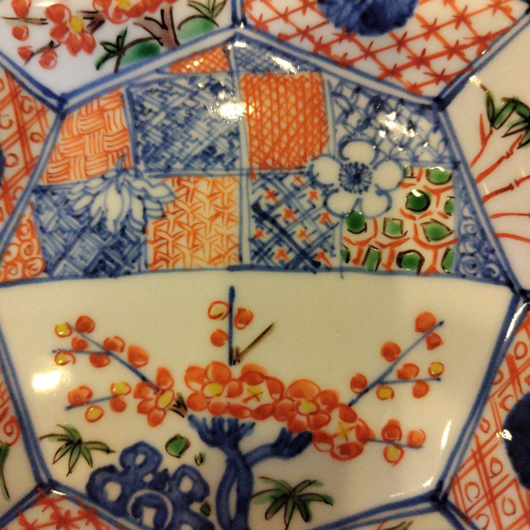 四代目須田菁華 祥瑞八角松竹梅皿1枚