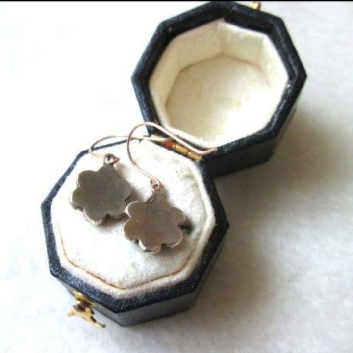 アンティーク　ガーネット　ピアス小②　10金の金具　リメイク　ヴィクトリアン