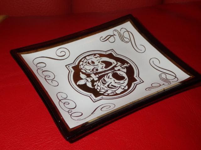 50’S★ツーフェイス★ビンテージ★ガラス トレイ★ミッドセンチュリー★小物入れ