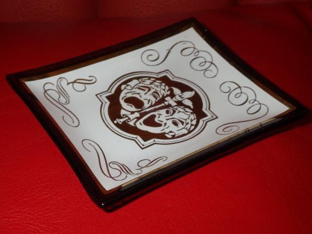 50’S★ツーフェイス★ビンテージ★ガラス トレイ★ミッドセンチュリー★小物入れ