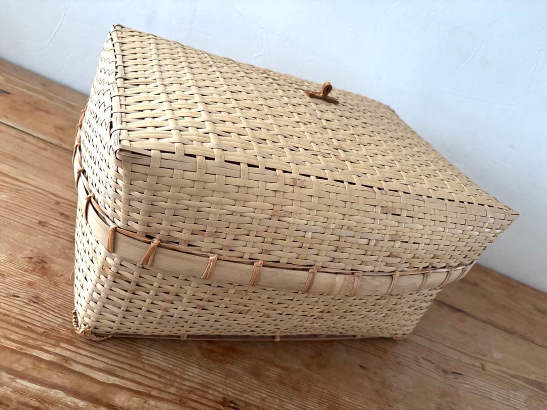 蓋付きバスケット　かご　つづら　行李　こおり　大