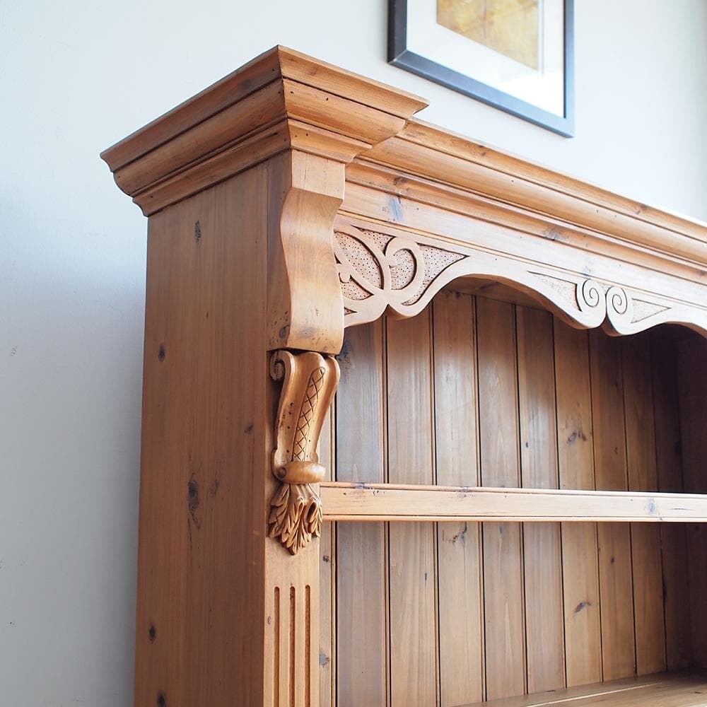 ビンテージ パイン材 カップボード 大型 キャビネット