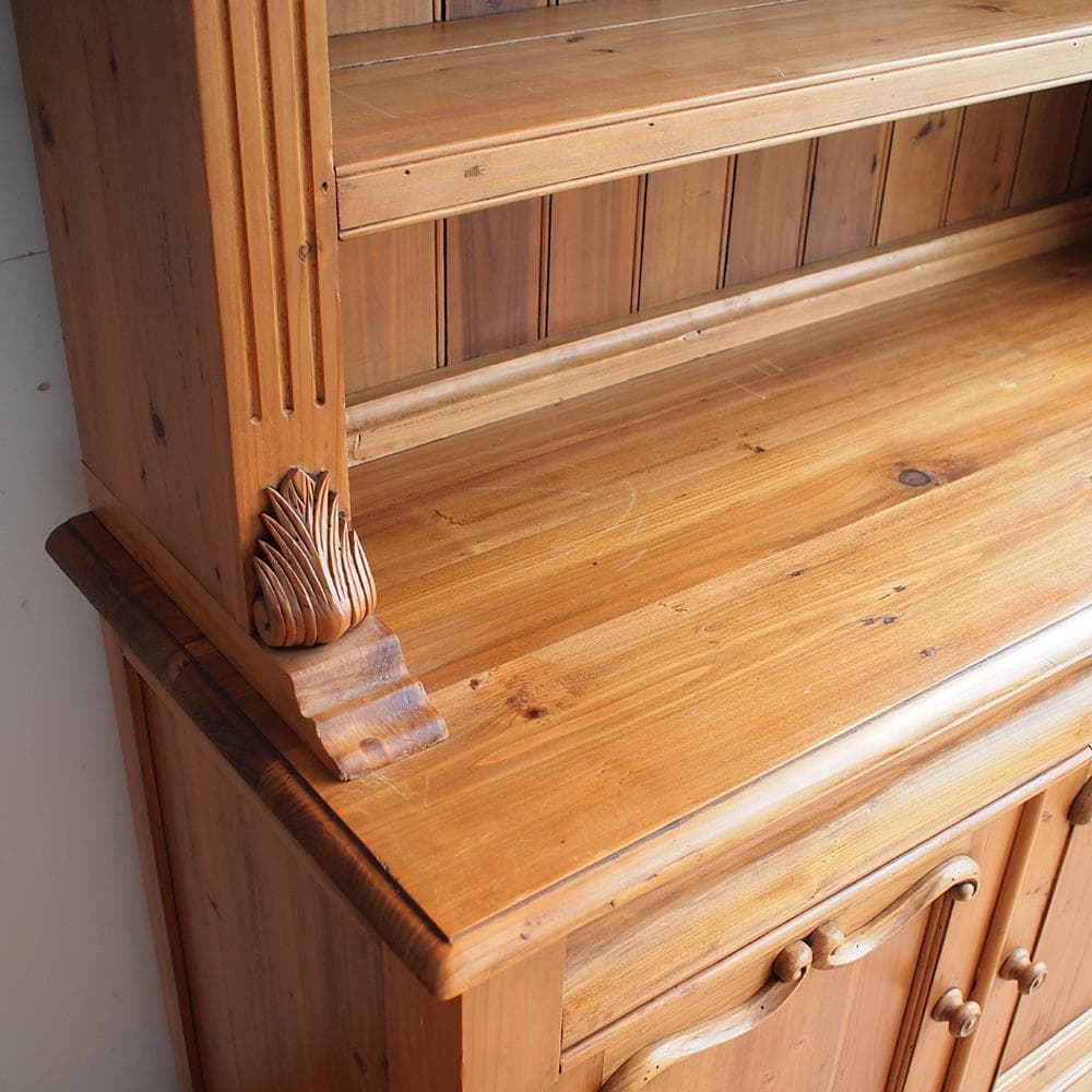 ビンテージ パイン材 カップボード 大型 キャビネット