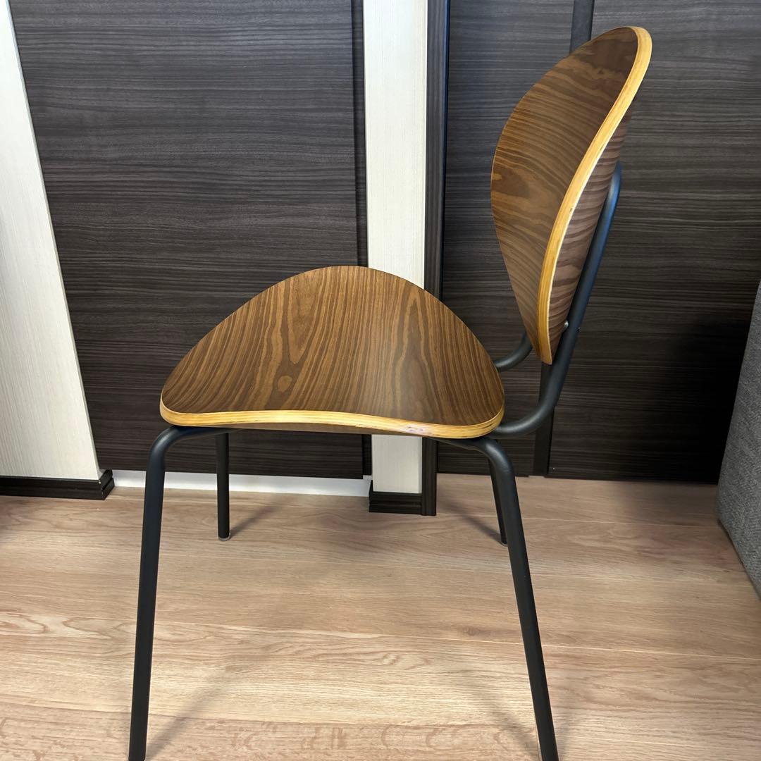 【美品】KANADEMONOチェア　木製ブラウン