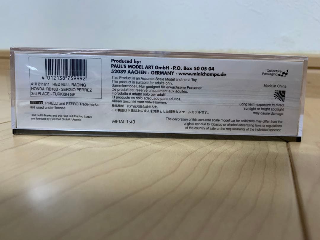 ミニカー MINICHAMPS RB16B SERGIOPERREZ 1/43