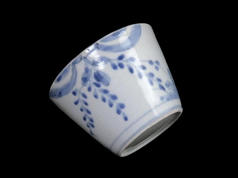 古伊万里 染付 藤の図 大振蕎麦猪口 江戸期 C038AS-CXa - メルカリ