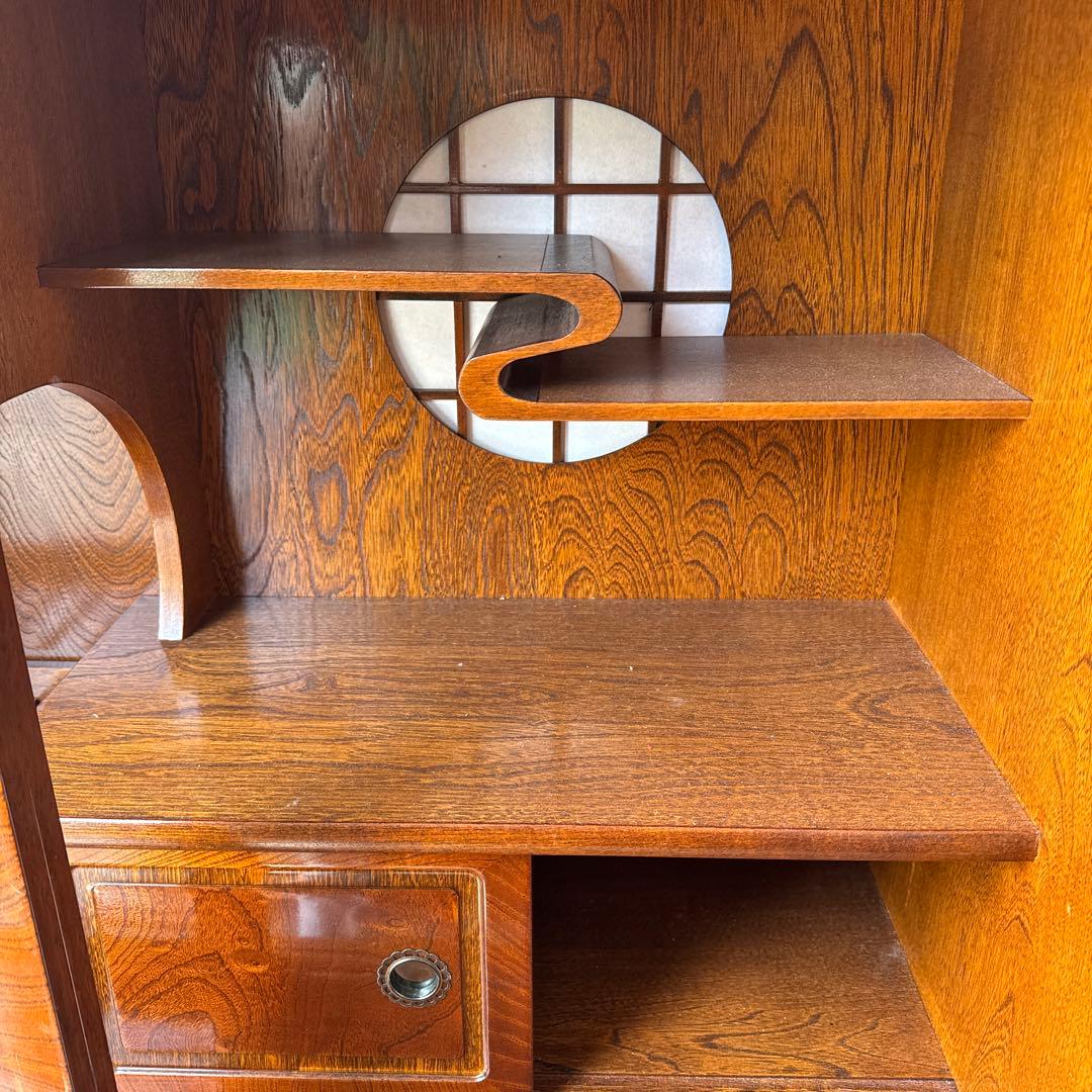 ★最終処分価格★国産　木製　違い棚　引き戸　収納棚