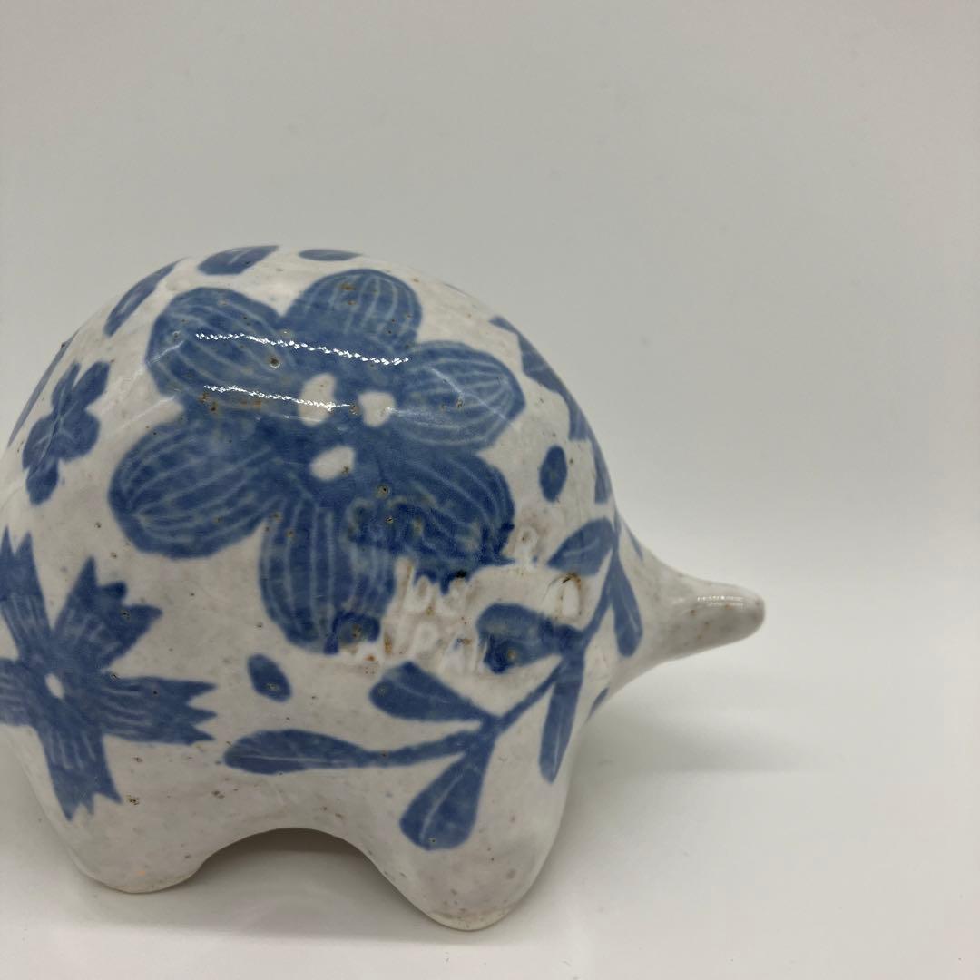 鹿児島睦　亀　置物　ブルー