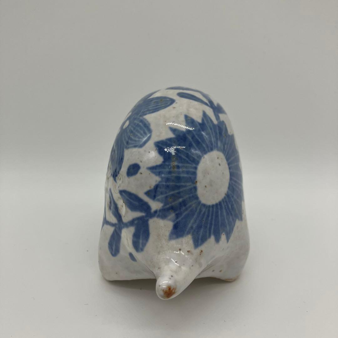 鹿児島睦　亀　置物　ブルー