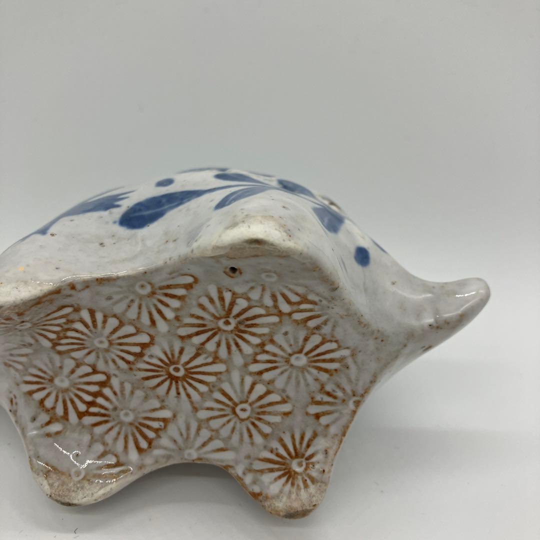 鹿児島睦　亀　置物　ブルー