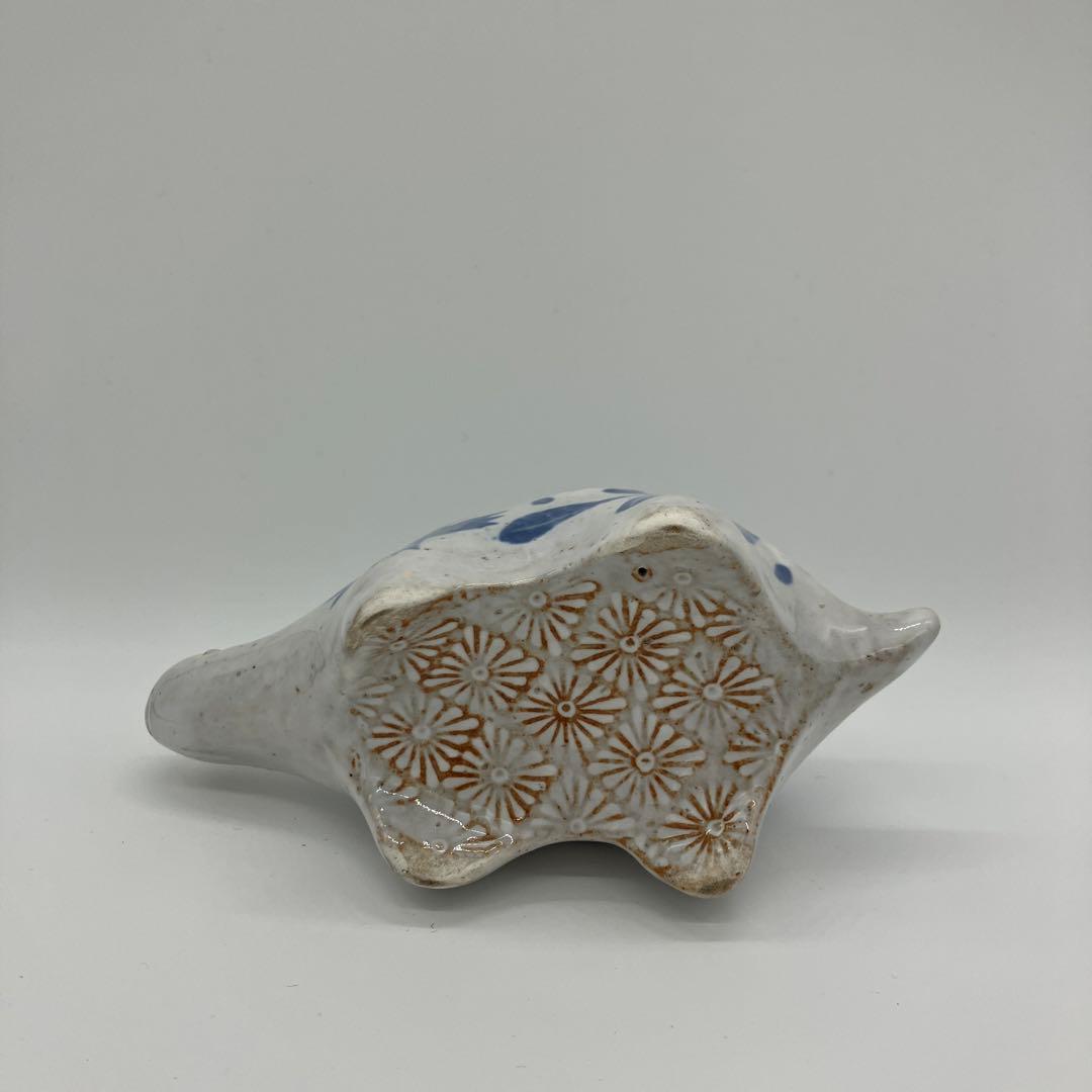 鹿児島睦　亀　置物　ブルー