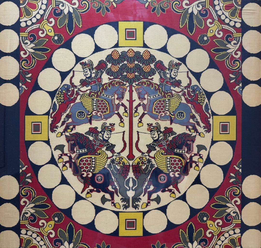 四天王獅猟文様錦 獅子狩文錦 掛額 龍村平蔵謹模 国宝法隆寺蔵 龍村
