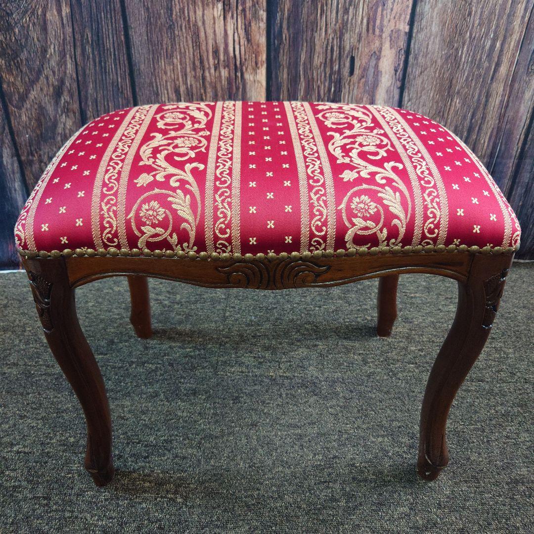 木製スツール 猫脚 ヴィンテージ イタリア製 ロココ調 イタリア製