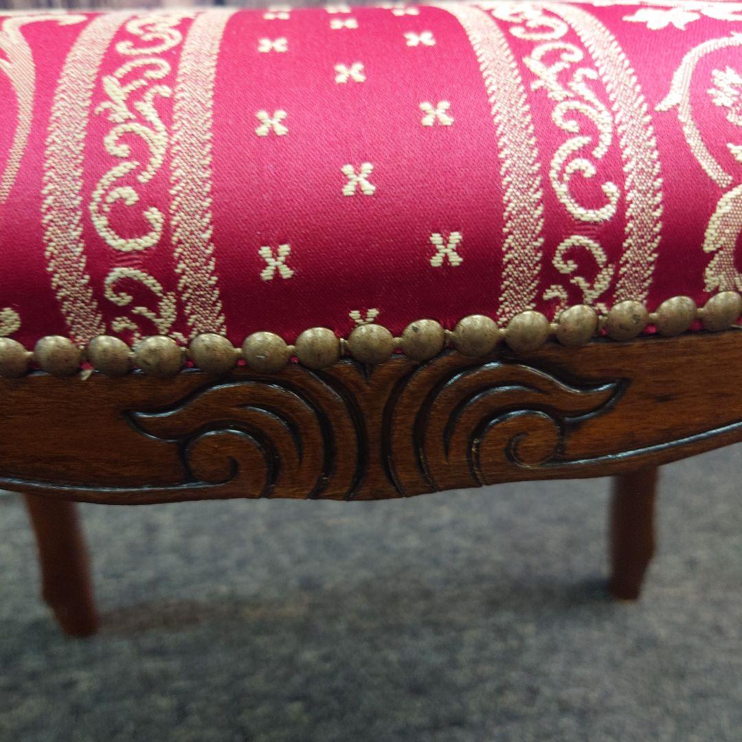 木製スツール 猫脚 ヴィンテージ イタリア製 ロココ調 イタリア製