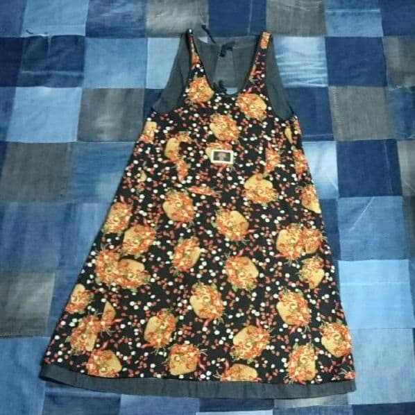 ピンクハウス 野いちご柄 リバーシブルエプロン