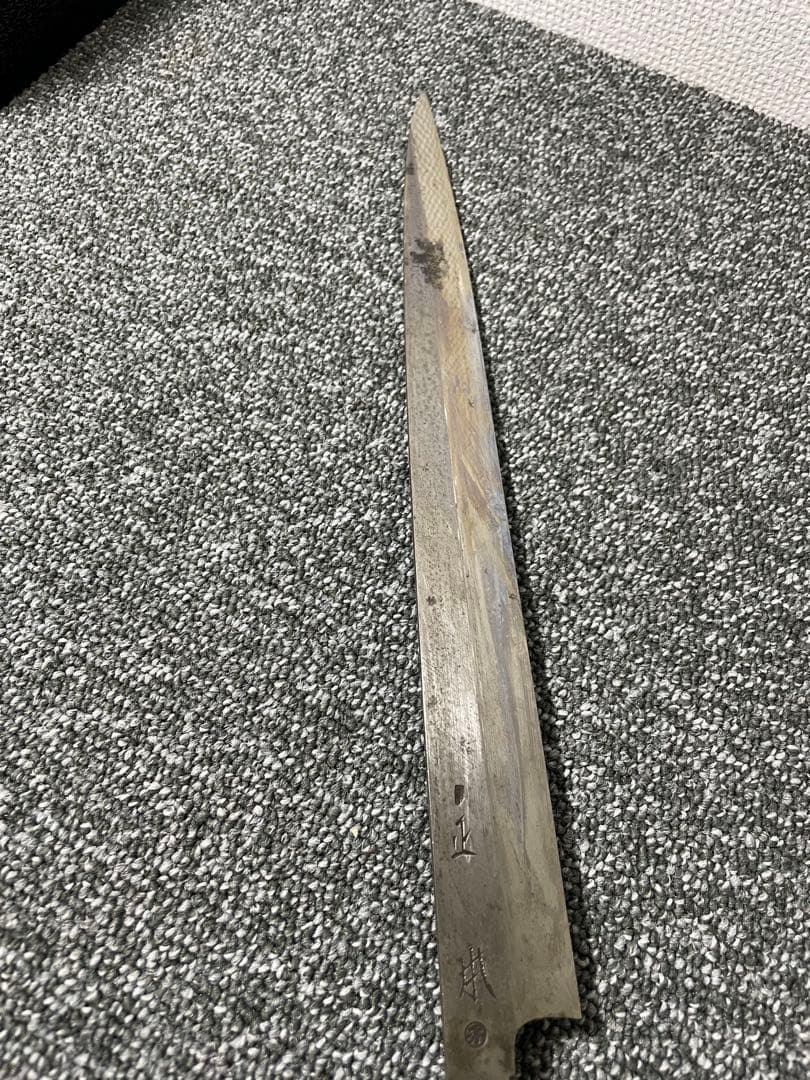 正本　本霞　柳刃　300mm 尺　包丁　刺身　和包丁　白鋼　釣り　研ぎ済