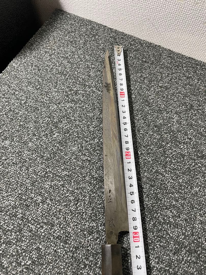 正本　本霞　柳刃　300mm 尺　包丁　刺身　和包丁　白鋼　釣り　研ぎ済