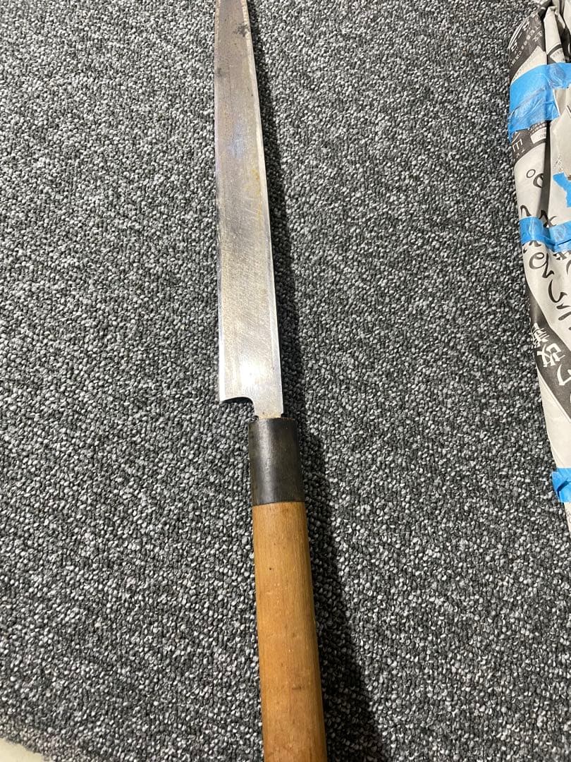 正本　本霞　柳刃　300mm 尺　包丁　刺身　和包丁　白鋼　釣り　研ぎ済