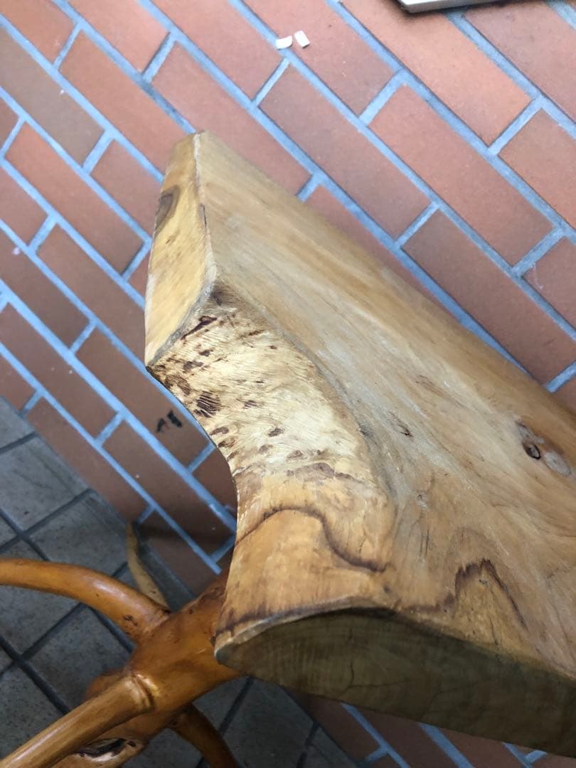 G 天然木　コーヒーテーブル　ヴィンテージ　木製　花台　フラワースタンド　レトロ