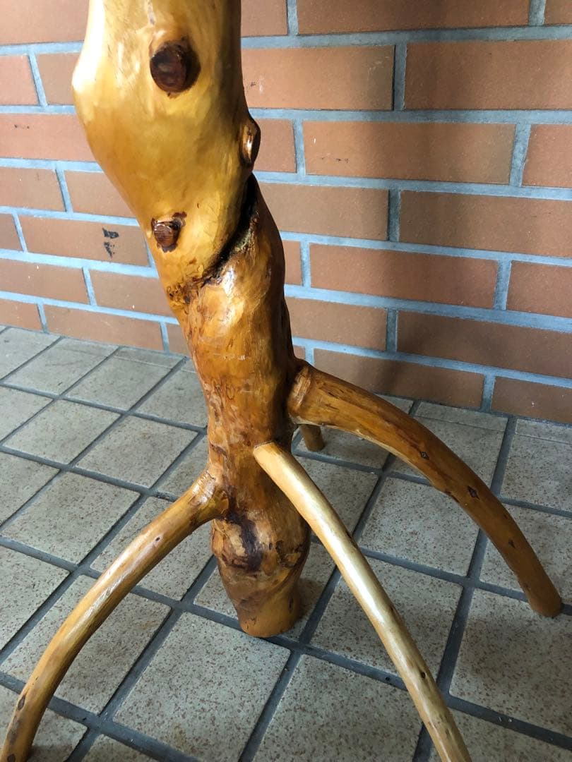 G 天然木　コーヒーテーブル　ヴィンテージ　木製　花台　フラワースタンド　レトロ