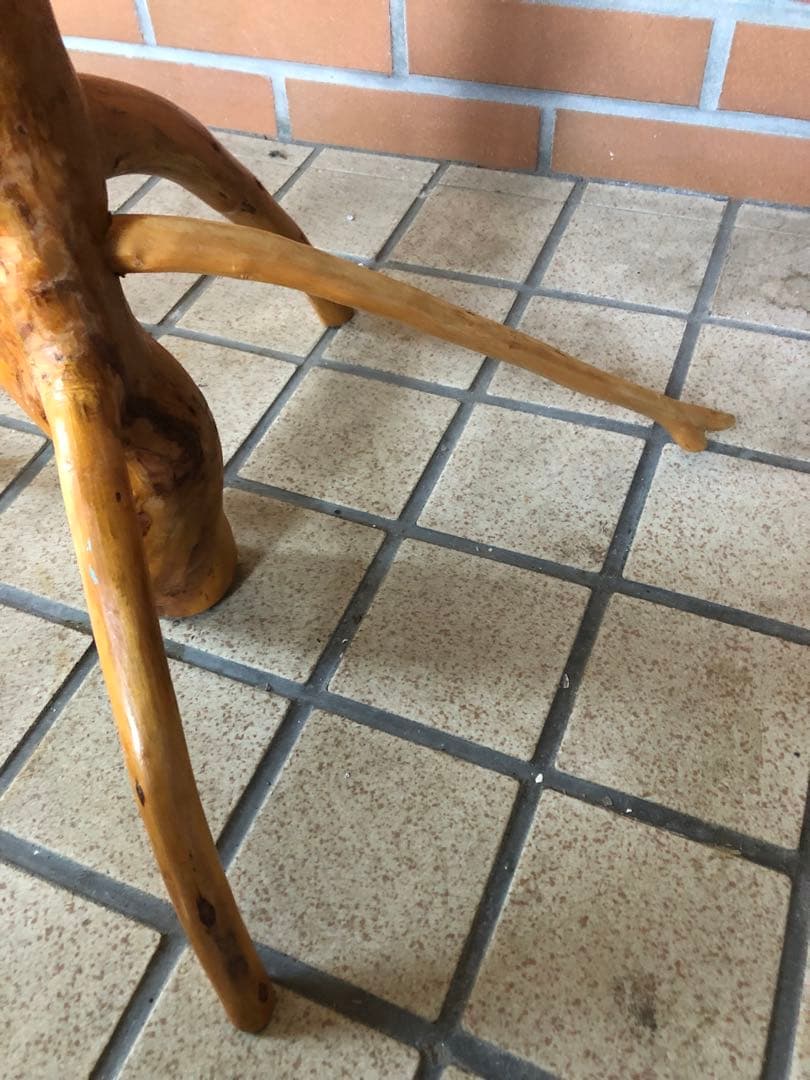 G 天然木　コーヒーテーブル　ヴィンテージ　木製　花台　フラワースタンド　レトロ