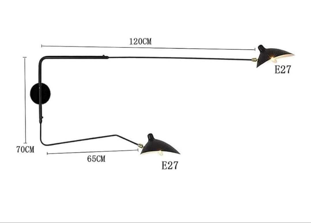 新品未使用　難有　セルジュムーユ リプロダクト　ブラック ウォールランプ