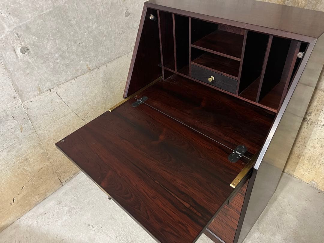 希少 山品木工社製 70年代　ビンテージ ライティングビューロー 机 チェスト