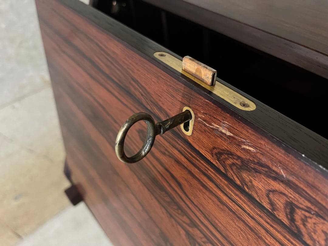 希少 山品木工社製 70年代　ビンテージ ライティングビューロー 机 チェスト