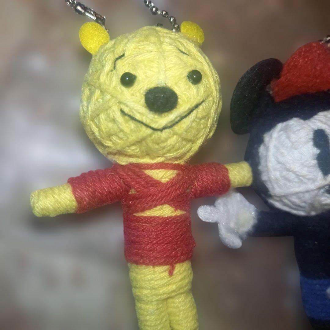 レア★Disney キャラクター★ブードゥ人形★マスコットキーホルダー★4点