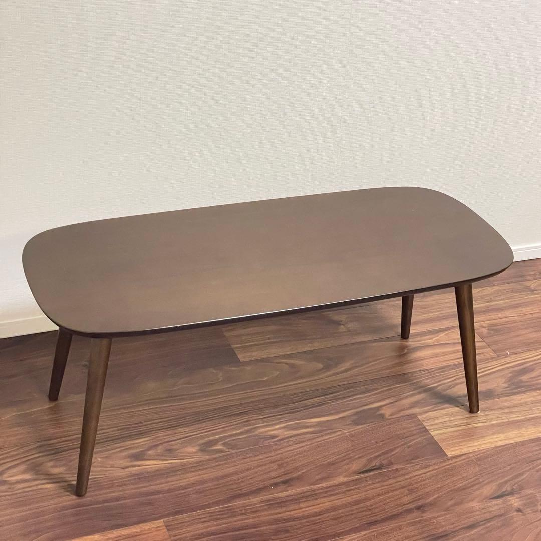 カワジュン KAWAJUN トルニオローテーブル ダークブラウン 100×40