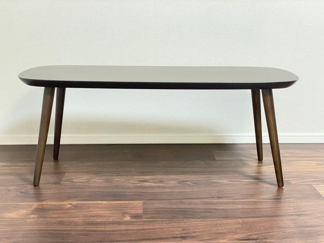 カワジュン KAWAJUN トルニオローテーブル ダークブラウン 100×40