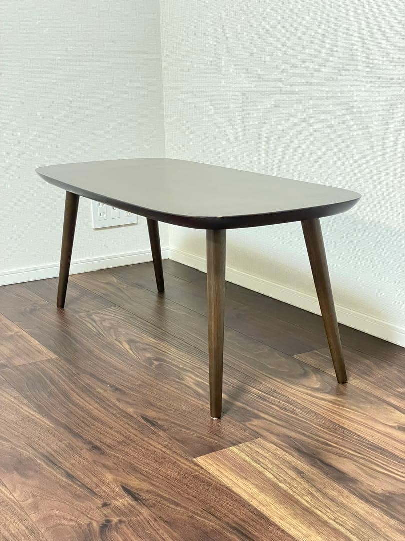 カワジュン KAWAJUN トルニオローテーブル ダークブラウン 100×40