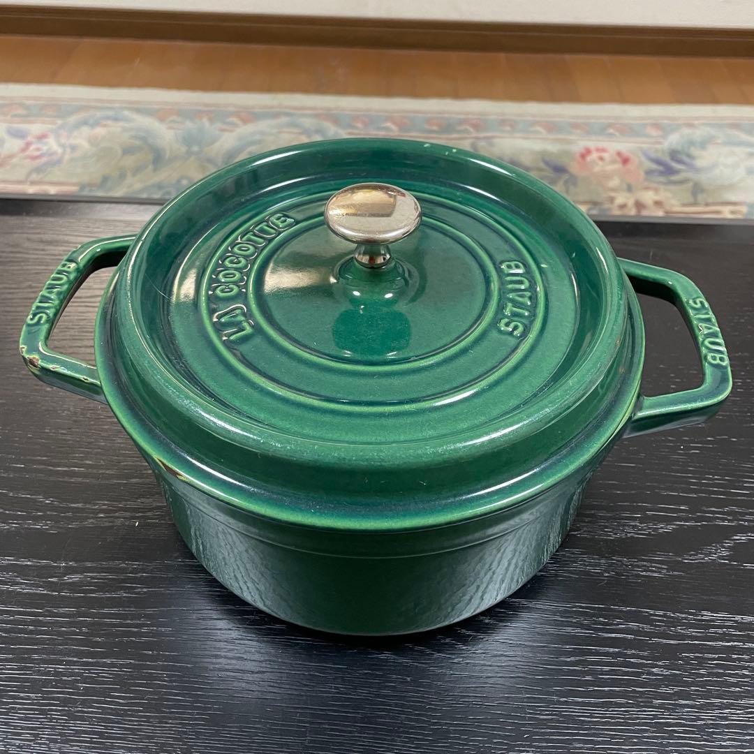 STAUB ピコココット　ラウンド　グリーン　22cm