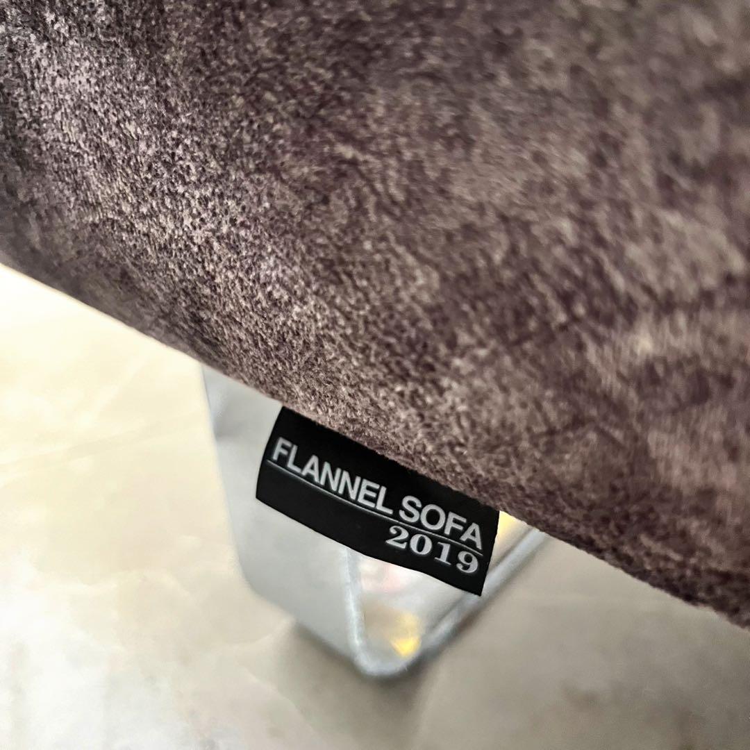 取付無料！フランネルソファ シエスタ 3人掛けグレー片肘ソファ・オットマン✨