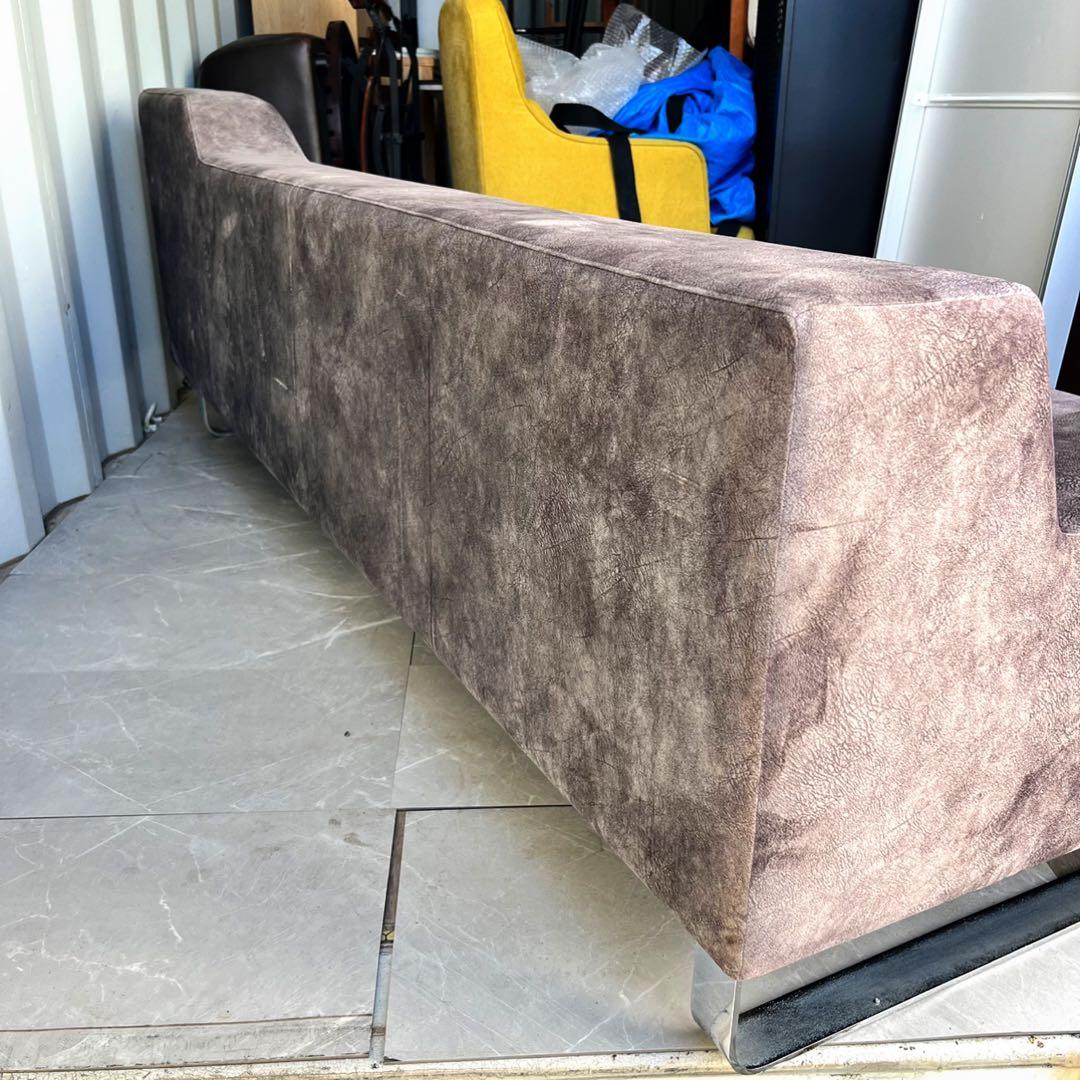 取付無料！フランネルソファ シエスタ 3人掛けグレー片肘ソファ・オットマン✨