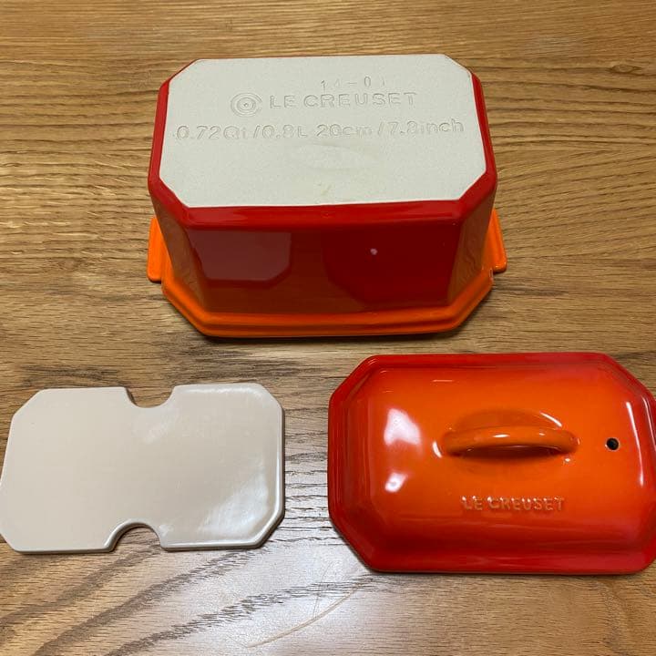 ほぼ新品】ル・クルーゼ テリーヌ型 ハーフ オレンジ - メルカリ