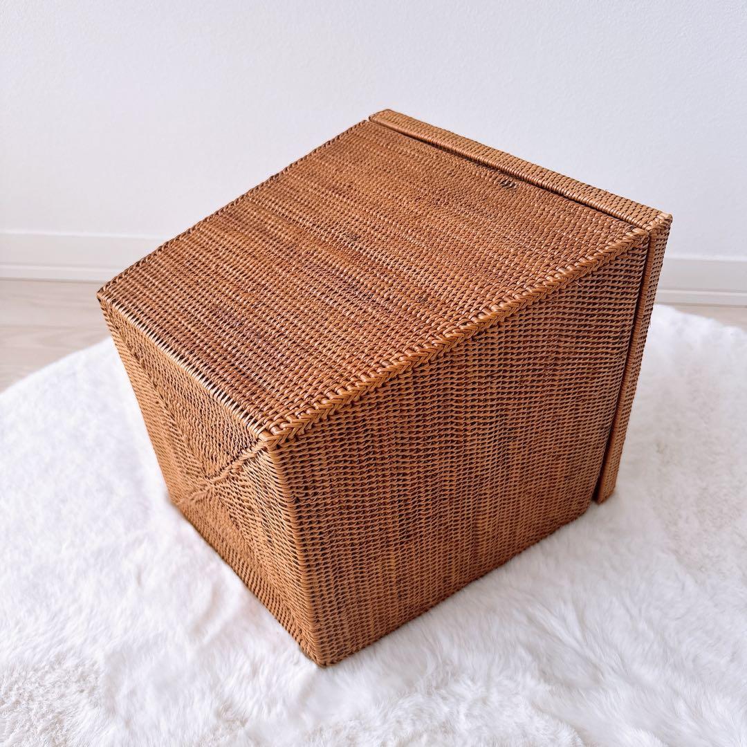 【新品】バリ島 トゥガナン村 アタ マルチボックス ゴミ箱 大型 バリ島雑貨