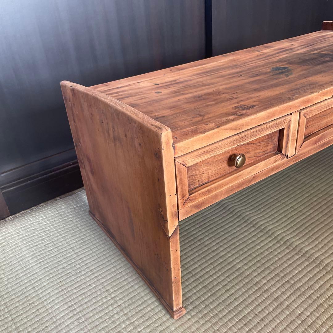 文机　テーブル　古道具　昭和　小引き出し　 TV台　アンティーク