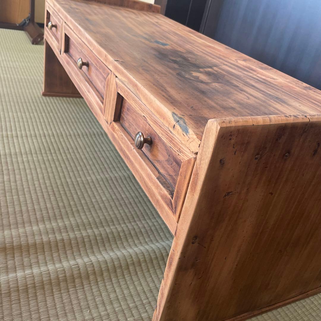 文机　テーブル　古道具　昭和　小引き出し　 TV台　アンティーク