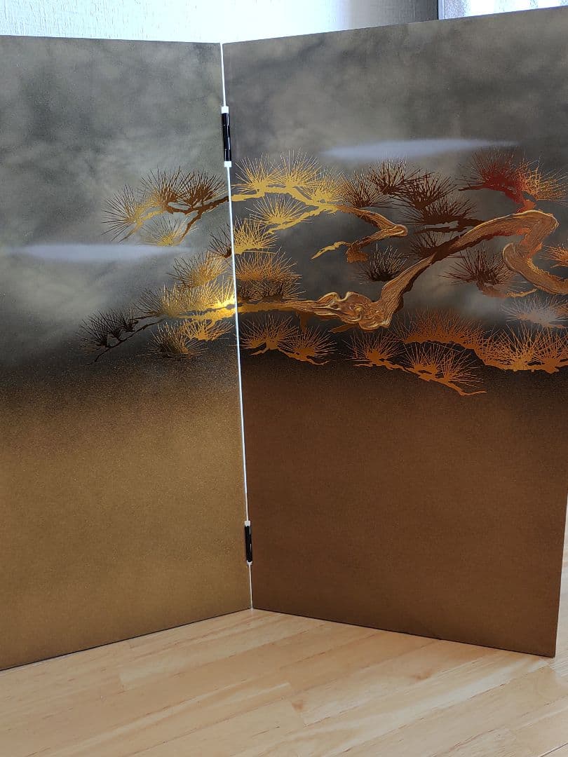 伝統工芸品　松鷹屏風 正月 兜飾り 鎧飾り 端午の節句屏風