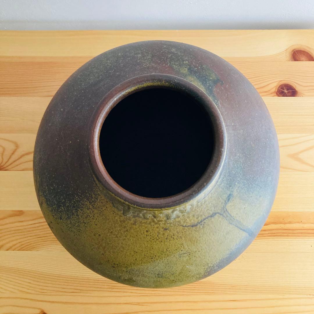 新品】丹波焼 立杭焼 大熊窯 大上亨 大上巧 壺 花瓶 花器 花入れ 木箱