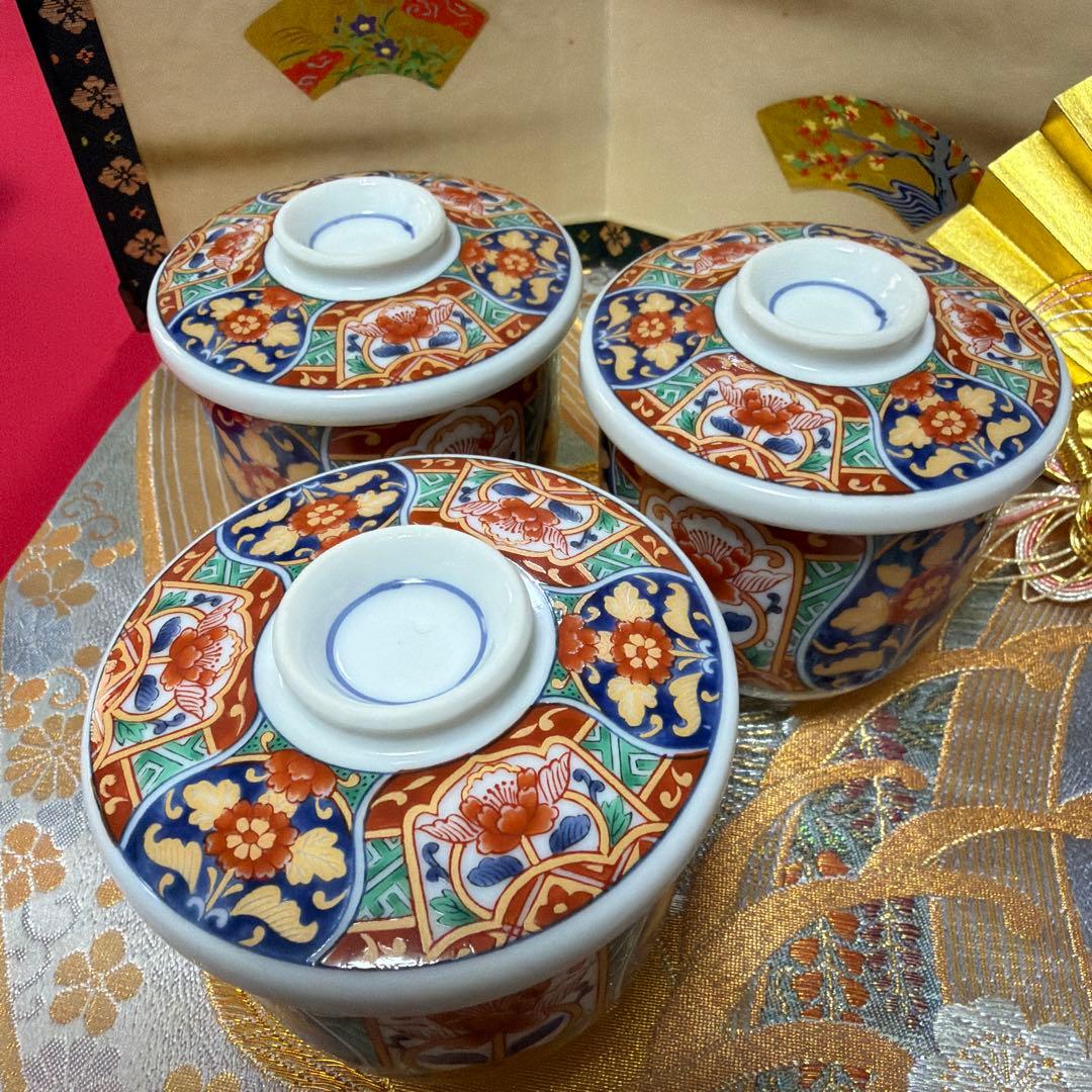 ミリ　12/26から28まで発送❌ たち吉赤絵2種　庫山窯　No.4-37