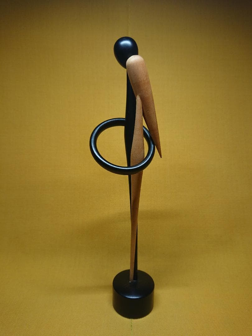 【美品】人形　木製　杉崎泰山　彫刻　置物　インテリア　工芸品　美術品　A1375