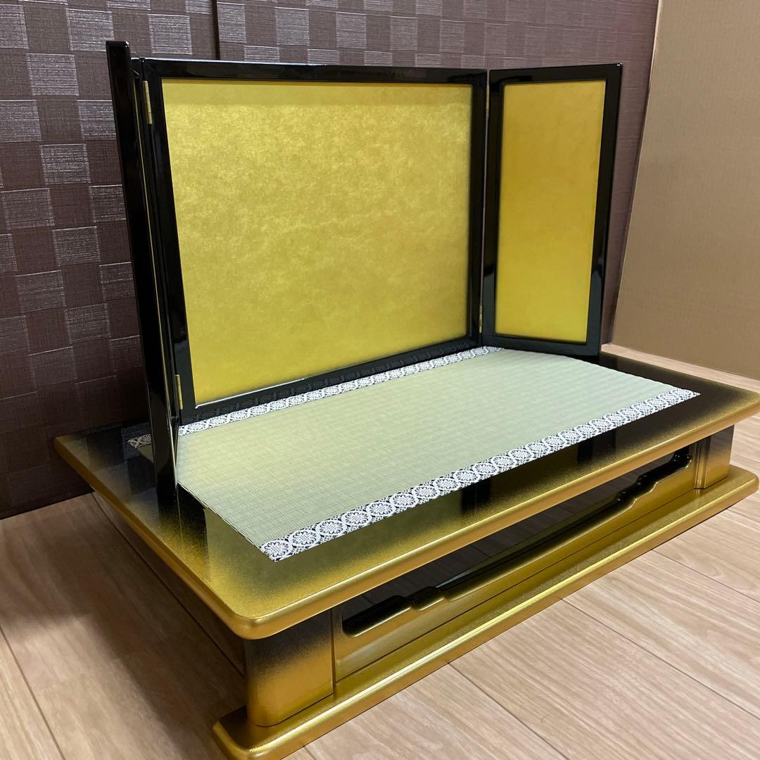 端午の節句　平飾台75号　金ぼかし　屏風