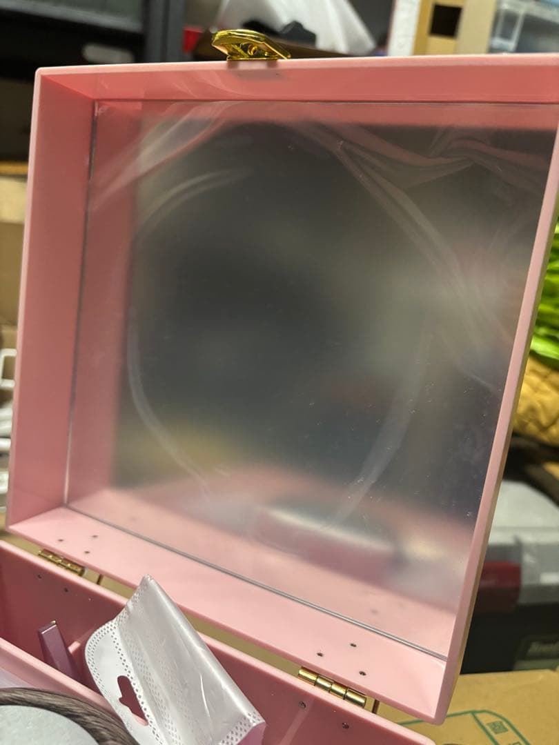 mao nail ピンク収納ボックス ミラー付き